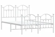 Łóżka - Białe metalowe łóżko industrialne 120x200 cm - Wroxo - miniaturka - grafika 1
