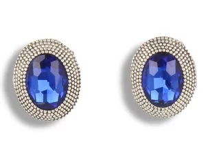 Klipsy do uszu savane granatowe - Kolczyki - miniaturka - grafika 1