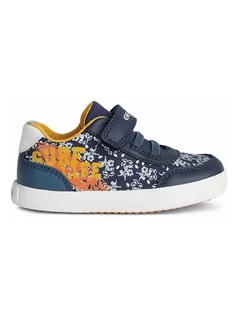Buty dla dziewczynek - Geox Sneakersy "Gisli" w kolorze granatowo-pomarańczowym - grafika 1
