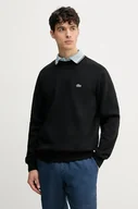 Bluzy męskie - Lacoste bluza męska kolor czarny gładka - miniaturka - grafika 1