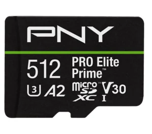 PNY microSDXC PRO Elite Prime 512GB 200/150 MB/s V30 A2 - Karty pamięci - miniaturka - grafika 1
