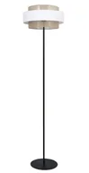 Lampy stojące - Beżowo-biała lampa stojąca abażurowa boho - 16X A523 Tilda - miniaturka - grafika 1