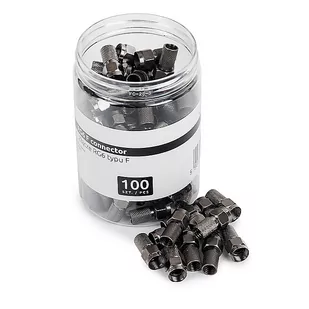 Wtyk F nakręcany Spacetronik TV-FT02B 100 szt. - Kable - miniaturka - grafika 1