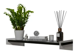 Klasyczna wisząca półka biały + czarny Furol 3X - Półki do salonu - miniaturka - grafika 1