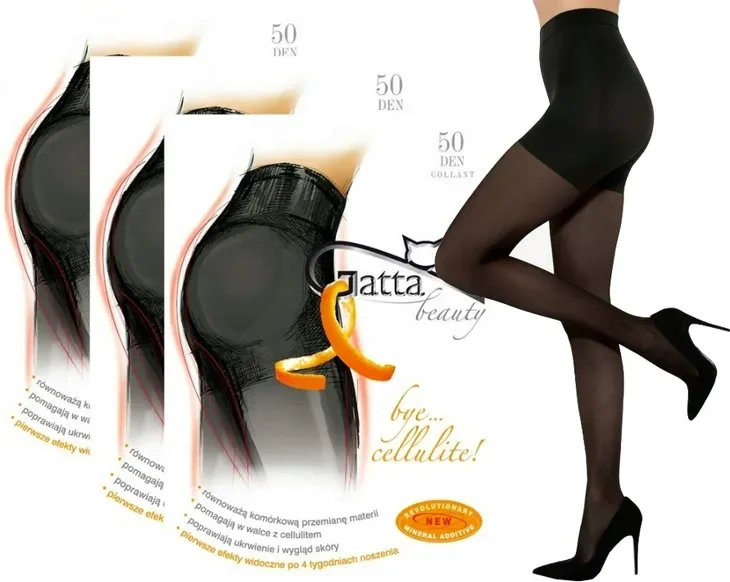 3x Rajstopy Gatta Bye Cellulite 50 Den 2-s Nero