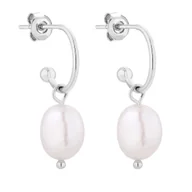 Kolczyki - Srebrne kolczyki z naturalnymi perłami - miniaturka - grafika 1