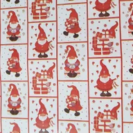 Opakowania i torebki na prezenty - Papier świąteczny kratka mikołaje 57cmx25m 20m78 - miniaturka - grafika 1