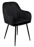 Krzesła - Krzesło aksamitne Sevilla velvet czarne 5902340322024 - miniaturka - grafika 1