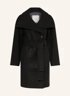 Płaszcze damskie - Calvin Klein Płaszcz Wełniany schwarz - miniaturka - grafika 1