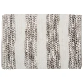 Dywaniki łazienkowe - 5five Simply Smart Dywanik łazienkowy 50 x 75 cm w szaro-białe pasy 174628B - miniaturka - grafika 1