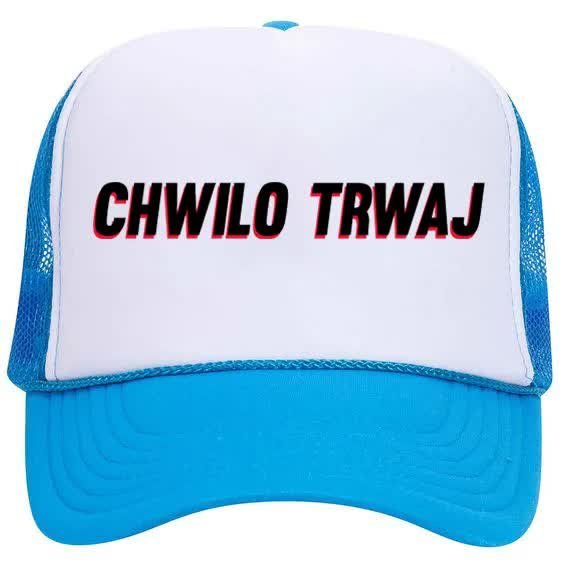 Czapka Niebieska Daszek Na Lato CHWILO TRWAJ Wzory