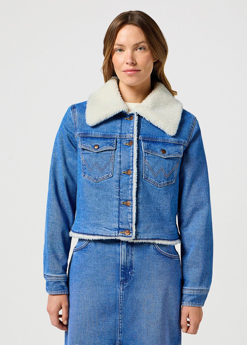 Damska kurtka jeansowa Wrangler SHERPA JACKET XL