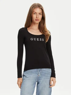 Guess Bluzka O5RI00 KBBU1 Czarny Regular Fit - Bluzki damskie - miniaturka - grafika 1