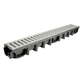 Rynny i akcesoria - Kanał z kratą PVC system 1000 x 98 B125 100 x 13,1 x 9,8 cm MAXPOL - miniaturka - grafika 1