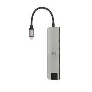 Powerbanki - XTORM Adapter USB-C Hub 7-in-1 (pleciony kabel) szary - miniaturka - grafika 1