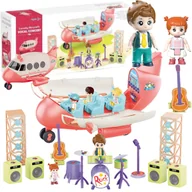 Zabawki interaktywne dla dzieci - SAMOLOT SCENA KONCERTOWA ZESPÓŁ WIDOWNIA ZESTAW MUZYCZNY FIGURKI PERKUSJA - miniaturka - grafika 1