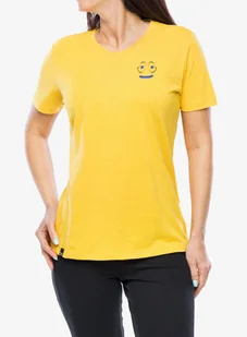 Koszulka wspinaczkowa damska Salewa Lavaredo Hemp Print T-Shirt - gold - Koszulki i topy damskie - miniaturka - grafika 1