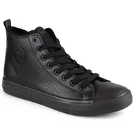 Buty sportowe męskie - Trampki wysokie ocieplane Big Star M INT1913 (kolor Czarny, rozmiar 42) - miniaturka - grafika 1