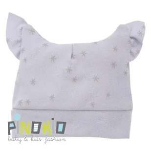 Bawełniana Czapeczka Magic Szary Star 68Cm Pinokio - Szaliki i chustki dla dzieci - miniaturka - grafika 1