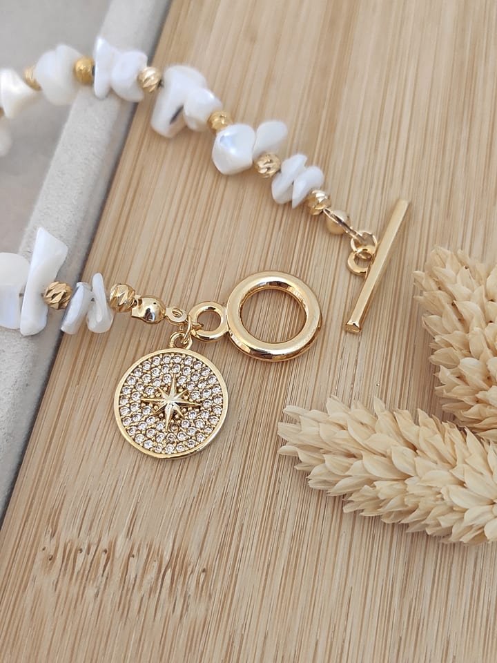 Nakkash Pozłacana bransoletka z kamieniami szlachetnymi