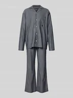 Piżamy męskie - Piżama o kroju relaxed fit z czystej bawełny model ‘HERRINGBONE’ - miniaturka - grafika 1