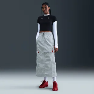 Damska spódnica zapinana na zamek Nike Shox - Szary - Spódnice - miniaturka - grafika 1