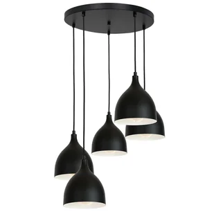 Luminex Noak 1881 lampa wisząca zwis 5x60W E27 czarna - Lampy sufitowe - miniaturka - grafika 1