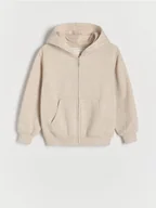 Bluzki dla dziewczynek - Reserved - Bluza z kapturem - beżowy - miniaturka - grafika 1