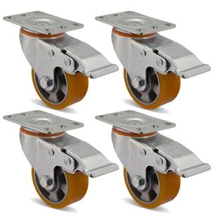 4x2HALPU75K2 Koło fi75 wózek regał komplet 4szt. aluminium poliuretan / kolaksiaze - Meble modułowe i akcesoria - miniaturka - grafika 1