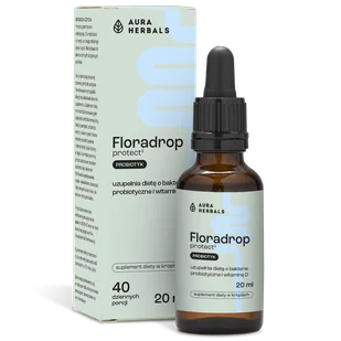 Aura Herbals Floradrop protect, probiotyk, 20 ml - Układ pokarmowy - miniaturka - grafika 1