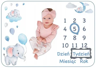Mata do zdjęć dla dziewczynki, miękki foto kocyk +ramki, Zapakowany prezent - Koce i narzuty dla dzieci - miniaturka - grafika 1