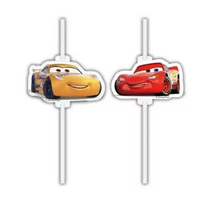 PROCOS DISNEY Słomki urodzinowe Cars - 4 szt. - Urodziny dziecka - miniaturka - grafika 1