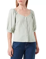 Bluzki damskie - VERO MODA Damska bluzka z rękawami 2/4, Desert Sage, M - miniaturka - grafika 1
