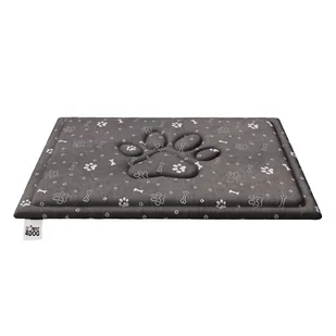 Legowisko dla psa miękkie (mata) małe 70x60 cm wodoodporne Kolor pokrowca: Srebrne łapki - Legowiska dla psów - miniaturka - grafika 1