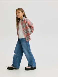 Reserved - Koszula w kratę z wiskozą - wielobarwny - Bluzki dla dziewczynek - miniaturka - grafika 1