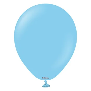 Balony lateksowe Baby Blue, niebieski 13 cm, 100 szt. - Baby shower i roczek - miniaturka - grafika 1