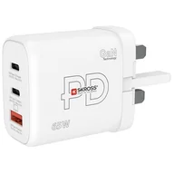 Złącza, przejściówki, adaptery - Adapter podróżny SKROSS USB A+C 65W GaN UK, Power Delivery, typ G - miniaturka - grafika 1