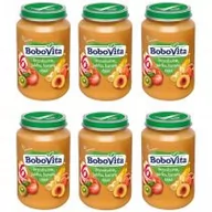 Desery dla dzieci - BoboVita Deserek Brzoskwinie jabłka banany i kiwi po 6 miesiącu zestaw 6 x 190 g - miniaturka - grafika 1