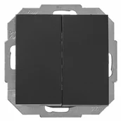 Wyłączniki światła i elektryczne - Włącznik podwójny schodowy Czarny VESTRA ELEKTRO-PLAST - miniaturka - grafika 1