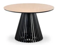 Stoły - Okrągły nowoczesny stół na czarnej podstawie S3-H71 - miniaturka - grafika 1