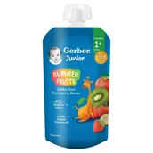 Przekąski dla dzieci - Gerber Junior Summer Fruits Deserek jabłko kiwi truskawka banan powyżej 1+ roku 110 g - miniaturka - grafika 1