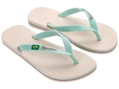 Klapki i japonki damskie - Ipanema CLAS Brasil II Fem klapki damskie, Beżowy, jasnozielony, 41/42 EU - miniaturka - grafika 1