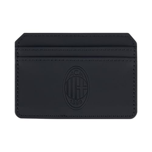 AC Milan, Portfel na karty i karty, oficjalny produkt uniseks-dorosły, czarny, wyjątkowy, Czarny, Taglia Unica