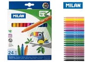 Przybory szkolne - MILAN Flamastry ze stożkowa końcówka 24 kolory - miniaturka - grafika 1