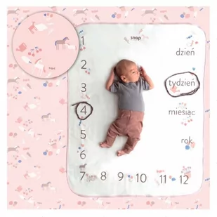 Snap the moment Foto-kocyk Candy Pink - - Koce i narzuty dla dzieci - miniaturka - grafika 1
