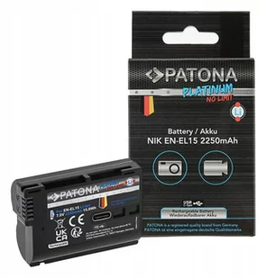 Akumulator Patona EN-EL15 z ładowaniem USB (Nikon) - Akcesoria fotograficzne - miniaturka - grafika 1
