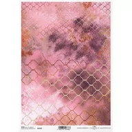 Decoupage - Papier ryżowy ITD A4 R1595 arabeska róż - miniaturka - grafika 1