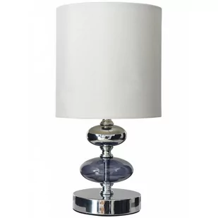 Nave Abażurowa LAMPKA stołowa 3098123 stojąca LAMPKA nocna biała chrom 3098123 - Lampy stojące - miniaturka - grafika 1