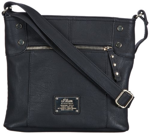 s.Oliver (Bags) Sporty Stud City 39.309.94.7014, damska torba na ramię 25 x 23 x 5 cm (szer. x wys. x gł.), czarny - czarny 9999-25x23x5 cm (B x H x T)