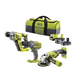 Ryobi Zestaw 3 elektronarzędzi 18V z torbą | RCK183D-242S - Zestawy elektronarzędzi - miniaturka - grafika 1